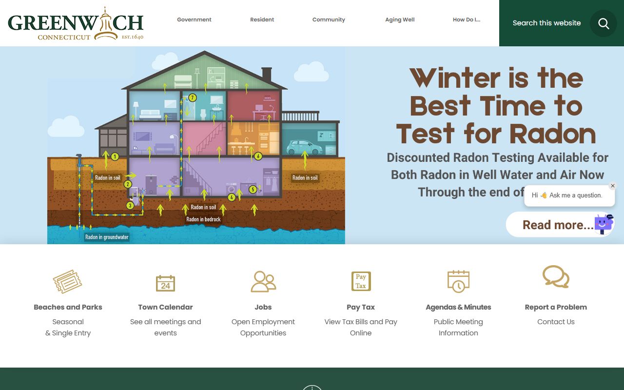 Greenwich Police Department building and services