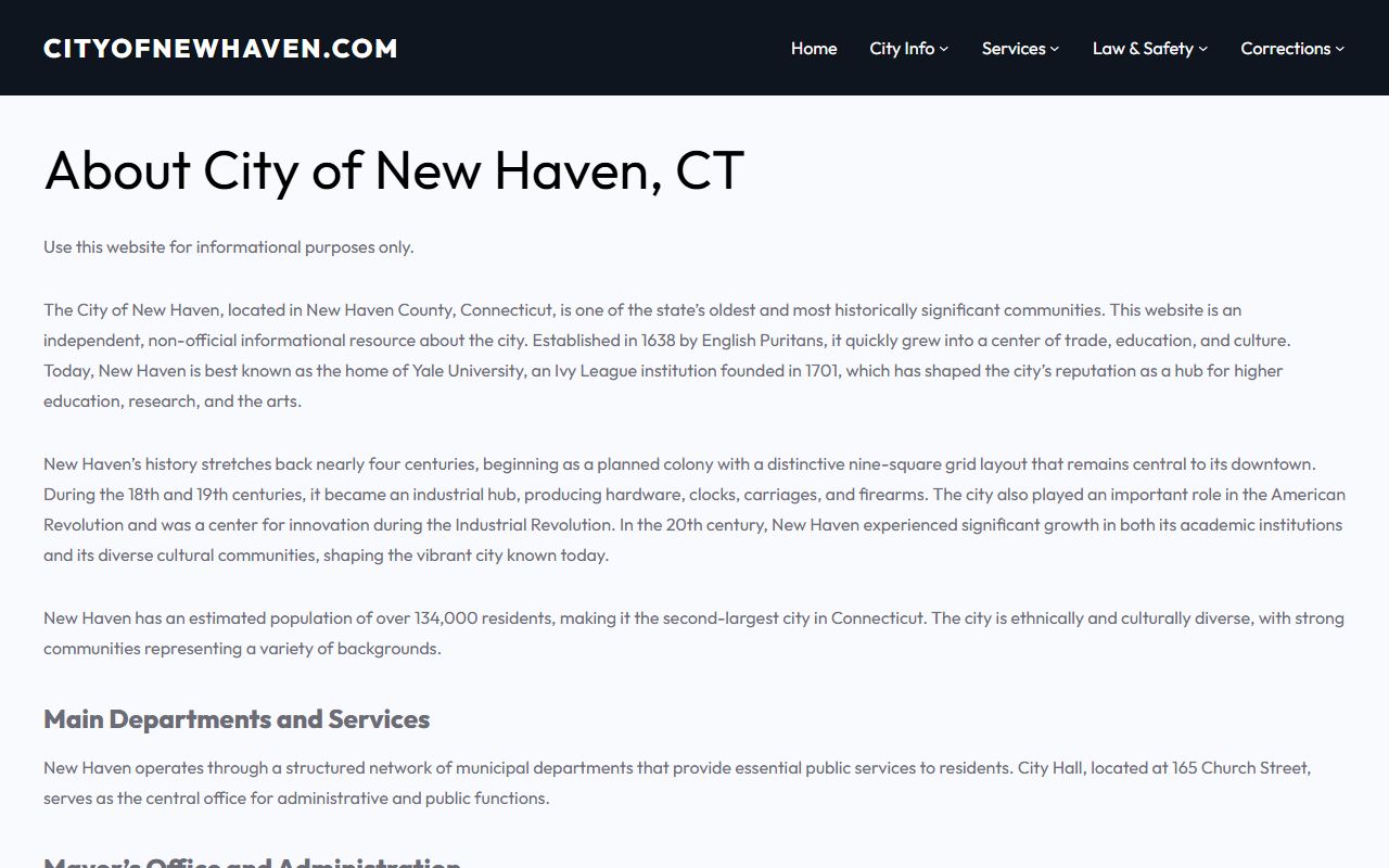 New Haven Police Department building and warrant records information